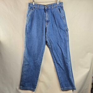 Timberland Jeans Mens 32 Blue Carpenter Workwear Straight Leg Denim Medium Wash